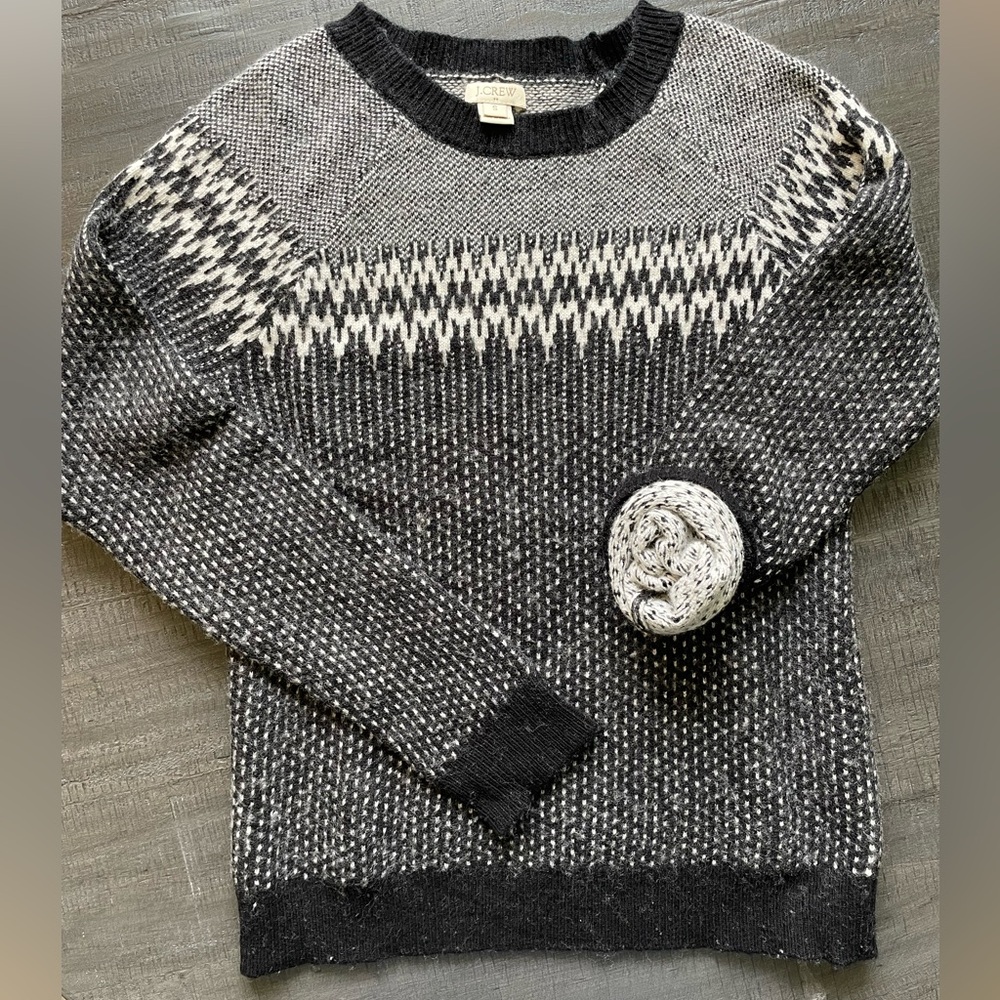 J. Crew Factory Fair Isle Merino Nordic Sweater